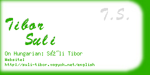 tibor suli business card